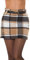 Koucla Karo Printed High Waist Business Minirock mit Gürtel XL