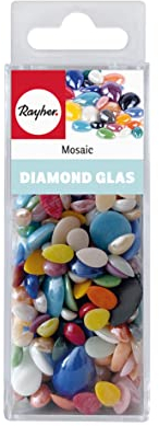 Rayher Tesselles mosaïque Diamond Glas goutte 0,85-1,75cm, 180g, coloré, 14875999