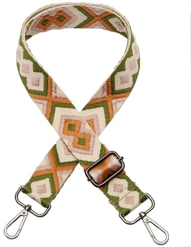 Verstellbarer Schultergurt Taschengurt Breit Schulterriemen Umhängegurt Herren Taschenriemen Damen Zubehör Tragegurt Längenverstellbarer für Schultertasche Tragetaschen und Handtaschen C-Grün&Rosa