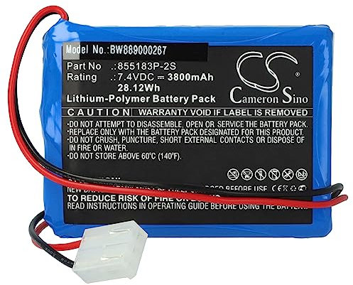vhbw Akku kompatibel mit Contec ECG-600G Medizintechnik (3800mAh, 7,4V, Li-Polymer)