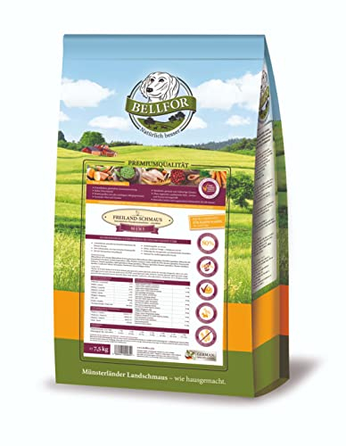 Bellfor Freiland-Schmaus Mini Getreidefreies Trockenfutter mit Huhn für kleine Hunderassen 7,5 kg - Ideal für kleine Hunde bis zu 9 kg