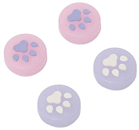 4Pcs Pulgar Grips Caps, Lindo Gato Garra Analógico Stick Cubiertas Controlador Thumbstick Recambio Silicona Joystick Tapas Cubierta para Switch para Switch Lite para Switch OLED
