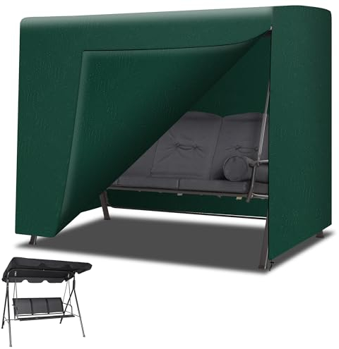 Funshot Garten schwingende Hängematte Abdeckung für Outdoor Patio Swing wasserdicht, große Hängematte Abdeckung schützende Schaukel Stuhl regenfest im Freien Wetter Möbel 220x125x170cm