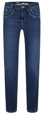 SOCCX Damen Jeans RO:My Regular Fit Dark Blue/Taschen 27 32