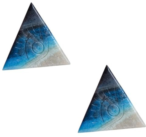 Garneck 2st Teufels Auge Statue Wohnkultur Schlafzimmerdekoration Kunsthandwerk Mit Dem Bösen Blick Kristalldekoration Kristallhandwerksdekor Rauer Stein Kristallstein Büro Haushalt