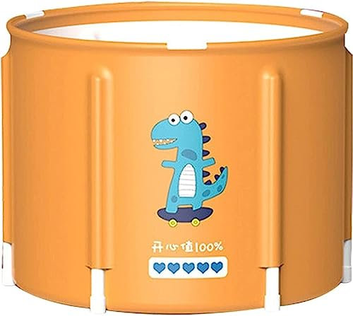 ZWQOZ Baignoire portable pour adulte - Pliable - Rond - Seau de bain de voyage - Piscine autoportante - Sans silp - Évacuation facile