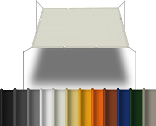 Voile d'ombrage 3 x 3.5 m Multi Couleur et Taille Toile Ombrage Auvent pour Terrasse, Balcon, Pelouse, Fête, Activités de Plein Air, Beige