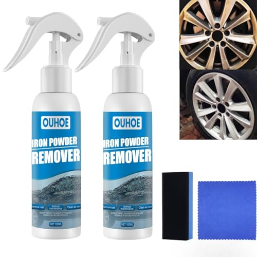 Water-Based Metallic Paint,2PCS Car Rust Removal Spray,Multi-Purpose Rust Remover,Iron Powder Remover,Rust Out Instant Remover Spray,Rust Treatment,Rust Remover for Metal,Car Rust Remover Spray