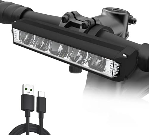 Monkey Home Ahead Frontlicht 1800Lux Superhelle LED Fahrradlampe, 4000 mAh-Akku, USB wiederaufladbare StVZO Standard IPX5 Wasserdicht für Erwachsene Straße, MTB Off-Road Radfahren (2024 Design)