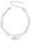 ASH'S CHOICE Sterling Silber 925 Armbänder für Damen Frauen, Charm Armband mit Stern Perle Verstellbare Armband 2 Layered Armband Glänzer Silber Kette Zirkono Freundschaftsarmbänder Schmuck Geschenk