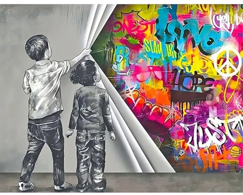 SHEGZHUC 50x40cm Diamond Painting Pop Art Bilder Graffiti Diamant Painting Bilder Pop Art Malen nach Zahlen Pop Art Mosaik Diamant Malerei Kunst Stickerei Kreuzstich Bilder Geschenk Wanddekoration