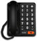 EZclicker Téléphone Fixe Filaire Big Button (Noir) – Son Puissant, Idéal pour Les Seniors, Les Malvoyants ou Les Personnes Atteintes de Démence