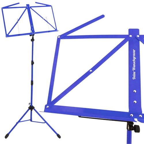 keepdrum MUS3BL Notenständer Blau mit personalisierter Gravur