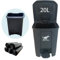 AkoSlale Outdoor Dog Poop Trash Can with Lid – Waterproof 20L Pet Waste Bin for Backyard, Foot Pedal, Removable Liner & 100 Bags – Leak‑Proof Dog Waste Container for Outdoor Use