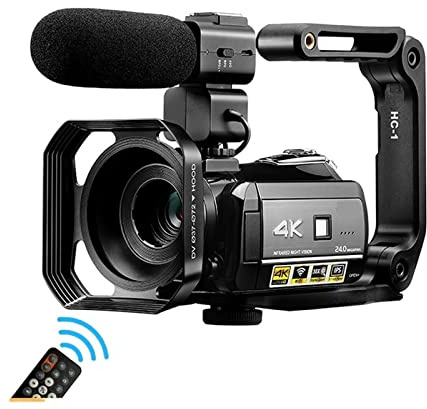 Videocamera Telecamera Videocamere for visione notturna 4K Videocamere professionali Zoom digitale Vlog Telecamere for blog