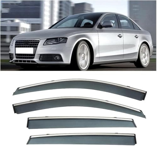 ZWBC Autofenster Regenschutz für Audi A4 2003-2011, Windabweisern Dauerhaft Integrierte Deflektoren Windabweiser Auto-Regenschutz Zubehör