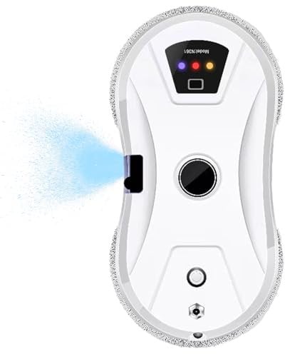 Jargrovs Automatic Robot Window Cleaner,5600pa strong suction Smart Cleaning Robot with Water Spray,Electric Window Cleaner suitable for All Smooth Glass Surfaces