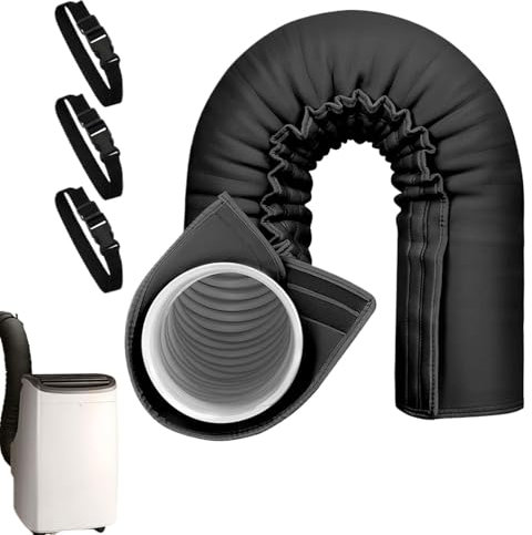 SVCEQZE Funda Portátil Para Manguera De Aire Acondicionado | Cubierta Térmica Protectora Para Mangueras De Aire Acondicionado | Accesorio Ajustable Triple Capa Para Tubo De Escape En Interiores Y