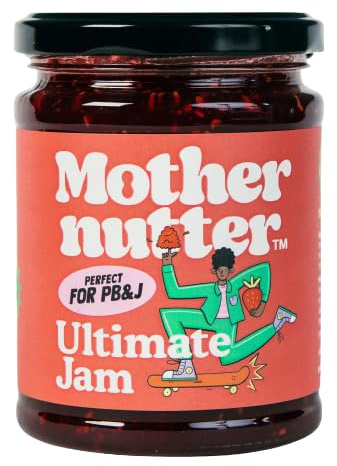 Wild & Fruitful MOTHERNUTTER ULTIMATE JAM (350g) - Raspberry & Strawberry Fruit Preserve | Perfect Peanut Butter Pairing