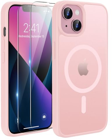 TQIAHF Cover Custodia Magnetica per iPhone 13 / iPhone 14, Rosa