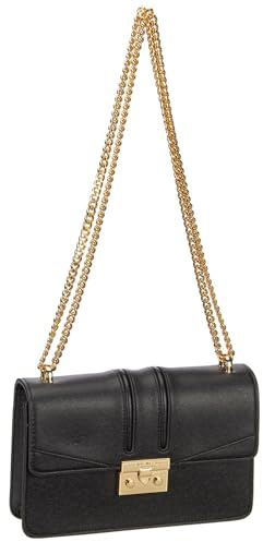 SEIDENFELT MANUFAKTUR Umhängetasche Abendtasche Roros East-West Bag Black/Gold schwarz