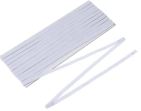6mm 1/4 Flat Elastic Band, 10m White Elastic Band Cord for Sewing, Dressmaking, Haberdashery, Clothing and DIY Arts