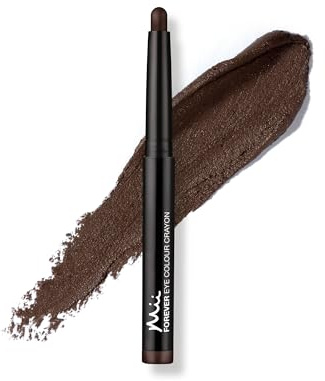 Mii Cosmetics Forever Eye Colour Crayon | Long-Lasting Cream Eyeshadow Stick | Highly Pigmented & Crease-Resistant | Multipurpose to Shape, Define, & Line Eyes | Matte Walnut Brown | Walnut