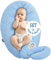 sei Design Stillkissen Set 170x30 EPS-Mikroperlen Füllung + 1X extra Baumwollbezug, Schwangerschaftskissen Seitenschläferkissen Komfortkissen Erwachsene, Baby-Nestchen Baby ergonomisch