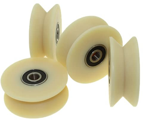 Smart Machines Machines4 Stück Nylon Polyamid Riemenscheibe mit 90° V Nut Schiebetorrad Made in EU