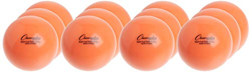 Champion Sports Feldhockeybälle, reguläre Größe, 12er-Pack, je 7 cm – Sport-Übungs-Hockeyball-Set für Felder, Gras, Rasen – langlebig, federnd, leicht, helle Farben – Orange
