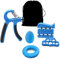 KINGCOO Renforcement des Poignées Doigts Musculation, 5 Pièces Ajustable Pince à Main Muscleurs de Main Grip Entraînement Set -Balle Rééducation,Doigts Exerciseur Poignet Avant-Bras (Bleu)