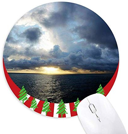 Ocean Dark Science Nature Picture Round Rubber Mouse Pad Weihnachtsdekoration