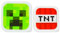 Lunch Bag Land- Minecraft-Confezione da 2 contenitori per Snack, riutilizzabili, per Scuola, Picnic o out, Quadrato, Rosso e Verde, Colore, 21016Z
