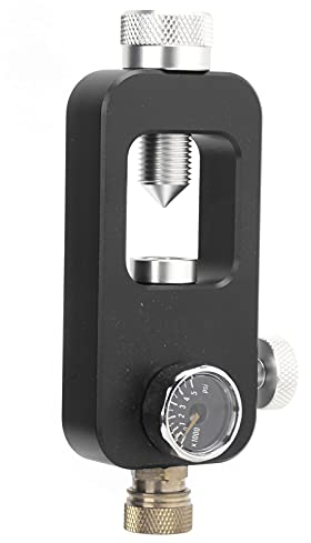 Adaptateur de Réservoir de Recharge de Plongée sous-Marine DIDEEP Adaptateur de Plongée pour équipement de Plongée, Grande à Petite Bouteille 8MM Manomètre 0.5L 1L(Noir)