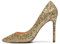 EDEFS Damen Basic High Heels Shinny Glitzer Hochzeitsschuhe Gold Größe EU39