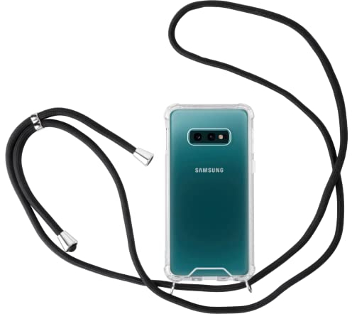 JProtect für Samsung Galaxy S10e Hülle mit Band – Handyhülle zum Umhängen mit Band in Schwarz – Handykette Samsung Galaxy S10e Kordel Hülle mit Kette/Schnur – Schützendes Case