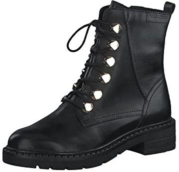 Marco Tozzi Damen 2-2-25201-29 Leder Schnürstiefelette Stiefelette, Black Antic, 39 EU