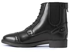 HORZE Damen Reitstiefelette Kilkenny,Jodhpur Reitstiefel mit Reißverschluss, Schwarz, 40