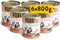 Dogs’n Tiger Adult Premium Nassfutter für Hunde, Gaumenfreude, Hunde Nassfutter, Rezeptur mit 67% Fleischanteil an Geflügel, ohne Zucker, Getreide & künstliche Aromen, 6X 800g