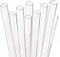 Dakoufish Reusable Smoothie Straws 9 inch Long Wide Mouth Clear Plastic Straight Drinking Straws Set of 8 with Cleaning Brush (Clear, 9 inch)