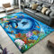 Unterwasserwelt 3D-Ozean Teppich Fisch Koralle Delfin Haus Dekoration Wohnzimmer Schlafzimmer Badezimmer Rutschfester Rug Eingangstürmatte Ocean World Kinderkrabbel Carpet (160X200 cm, Muster 3)