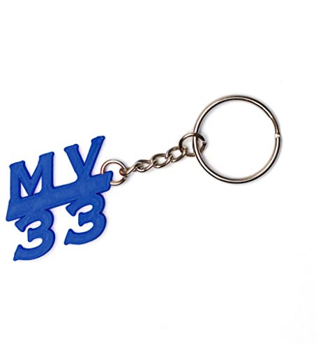 Motoreco MV 33 Schlüsselanhänger | aus wiederverwendetem Kunststoffabfall | F1 Geschenk, blau, 100mm x 40mm x 4mm