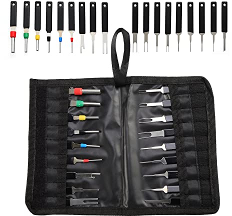 HSEAMALL Kit d'outils de retrait de borne de voiture 18 pièces, extracteur de connecteur de fil