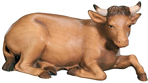 JS Garten Deko Krippenfigur Leonardo Kollektion Ochse Holzfigur Holzstatue Statue aus Ahornholz von Dolfi