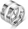 Ihanskio Personalisierte Passende Versprechen Paar Ringe Herz Fingerabdruck Gravur Matte Titan Stahl Trauringe Breite 8mm Liebe Verlobungsbänder für Frauen Männer (Silver-8mm/6mm)