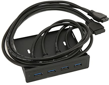 USB 3.0-Hub mit 4 Anschlüssen auf der Vorderseite, 3,5-Zoll-PC-Frontplatte mit Internem Kartenleser, Diskettenlaufwerk, Vorderer Schacht mit 4 X USB3.0-Ausgang für Computergehäuse