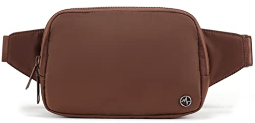 Pander Gürteltasche, groß, 2 l, Nylon, Bauchtasche für Damen und Herren, mit verstellbarem Riemen, Coca Mokka, Large, Einfarbig