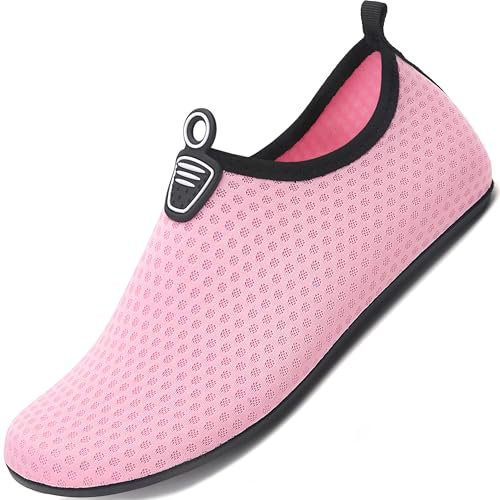 Sixspace Damen Herren Badeschuhe Wasserschuhe Schwimmschuhe Männer Frauen Strandschuhe Aquaschuhe Barfußschuhe für Strand,Pool,Meer,Wassersport,Tauchen,Surfen,Aqua Cycling(Rosa,37 EU)