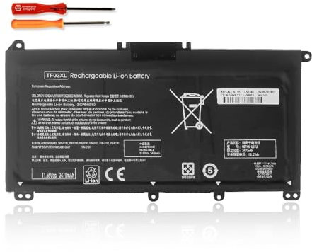LUSONBAY TF03XL 920046-54 Laptop Battery Replacement for HP Pavilion 14-BF 15-CC 15-CD 17-AR X360 15-CC0XX 15-CC7XX 15-CD0XX Replacement Battery for HP Pavilion 17-AR Series 17-AR007CA 11.55V/41.7Wh