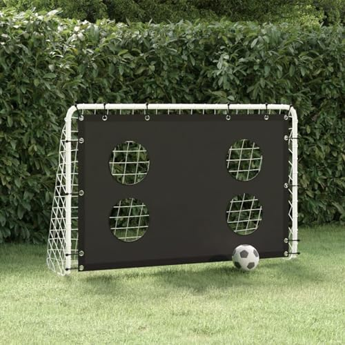 Homgoday Rete da Allenamento per Porta da Calcio in Aiaio 184x61x122cm, Mobili per Casa Interno Esterno Soggiorno Camera da Letto